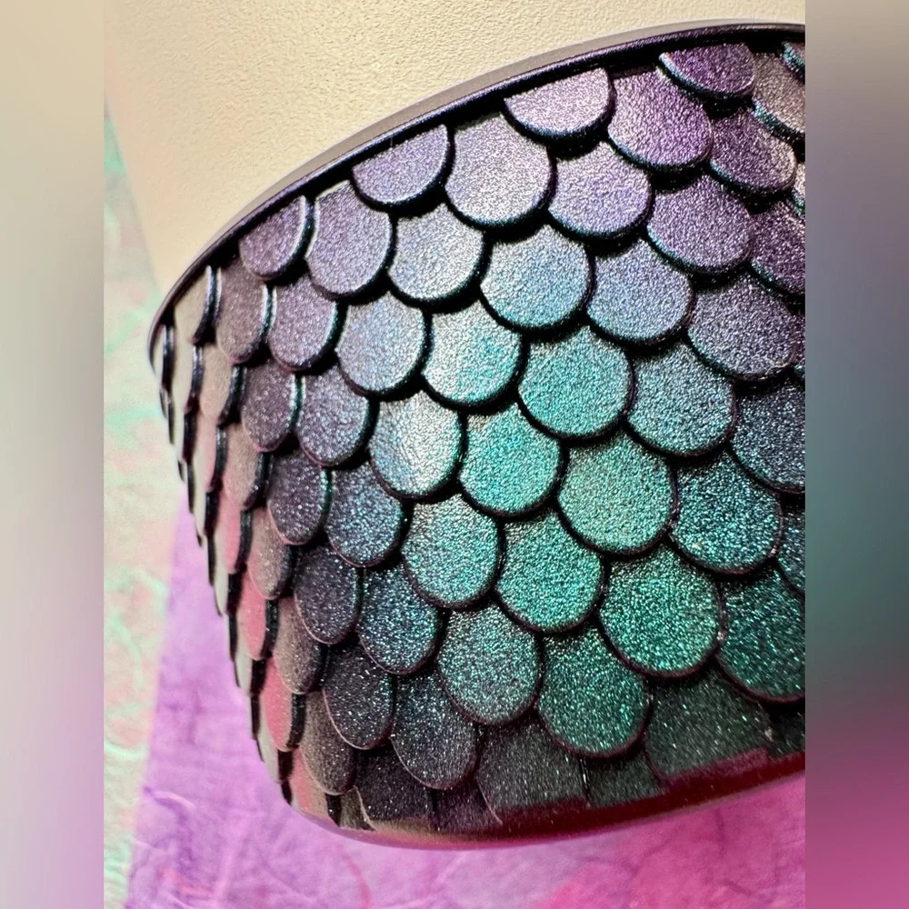 New Iridescent Purple & Green Mermaid Fish Scales Silicone Boot for Stanley Cup